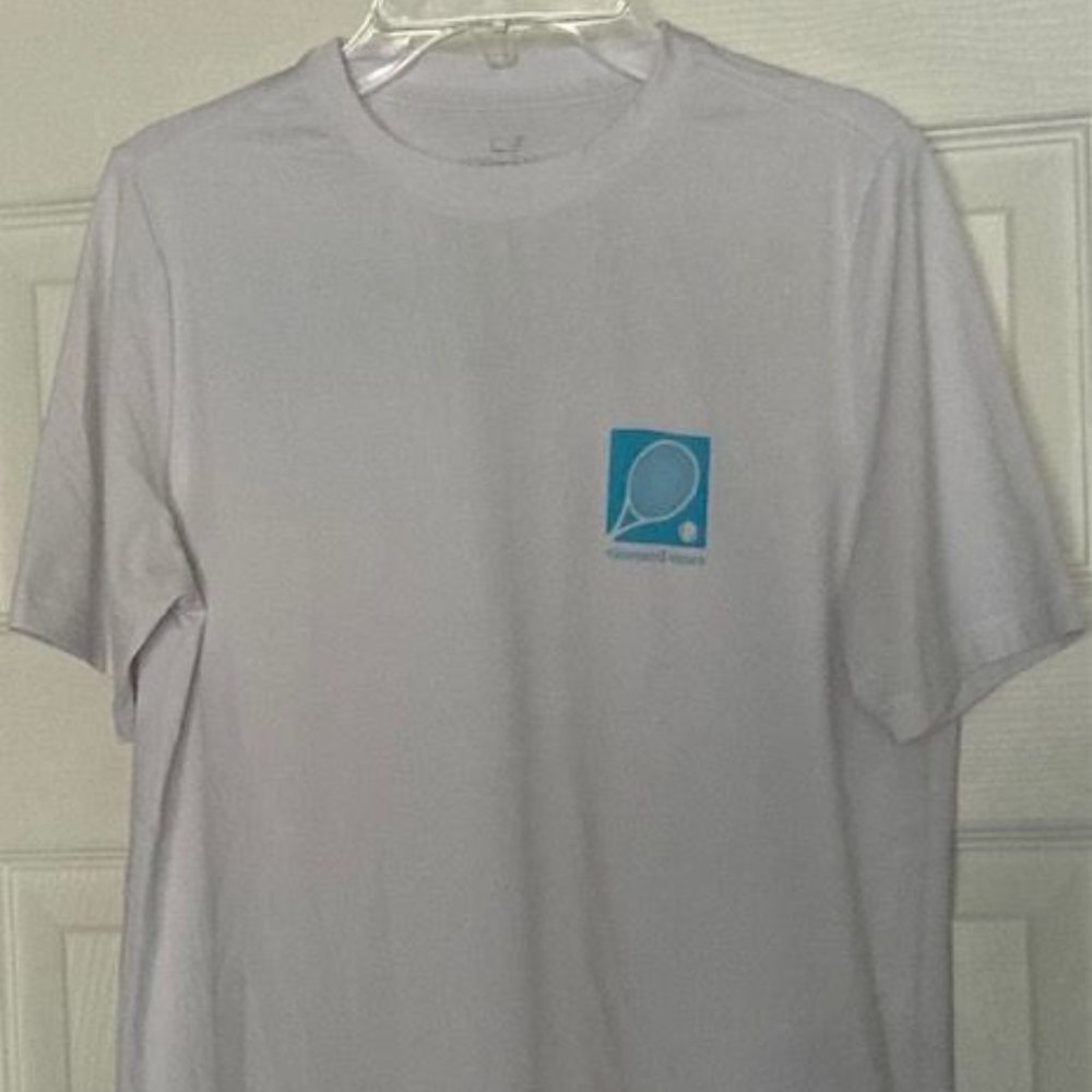 EUC Boys/Girls size (M) VINEYARD VINES Performance TENNIS Shirt White Short Slv